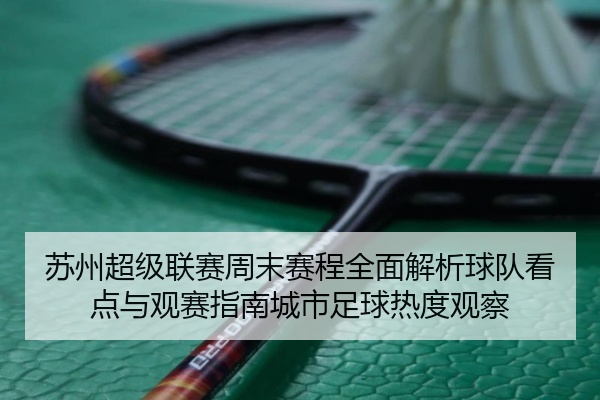 苏州超级联赛周末赛程全面解析球队看点与观赛指南城市足球热度观察